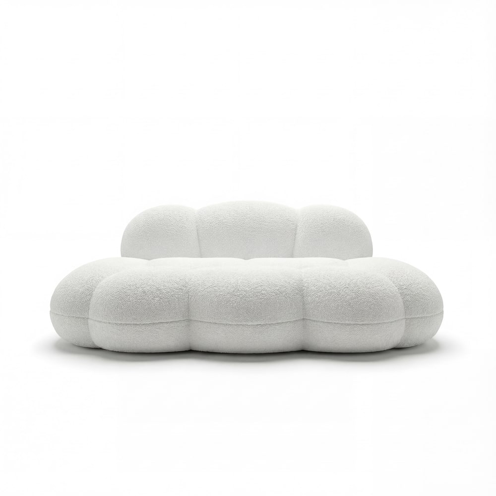 Canapé Nuage Blanc Bouclé