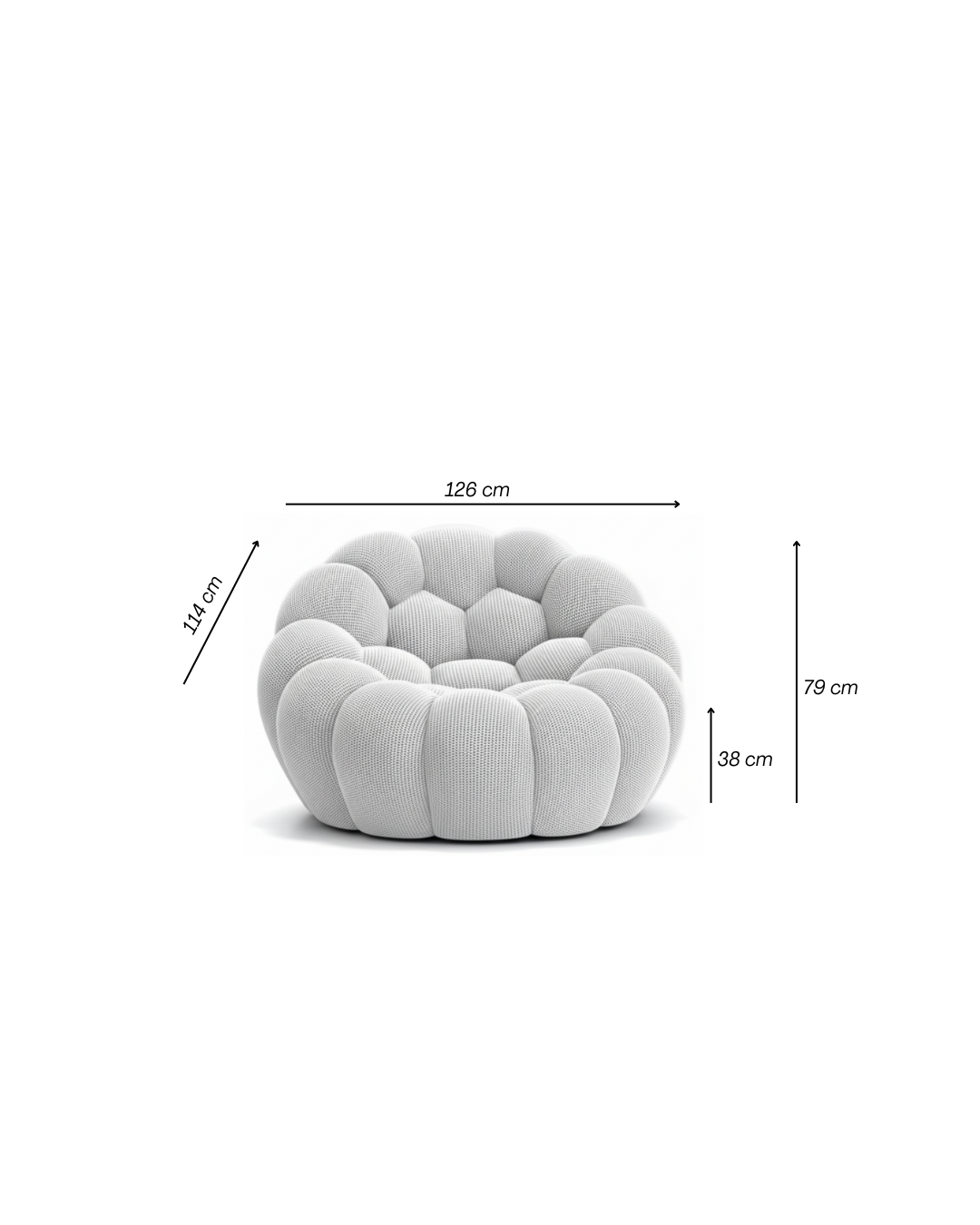 Fauteuil Bubble Beige