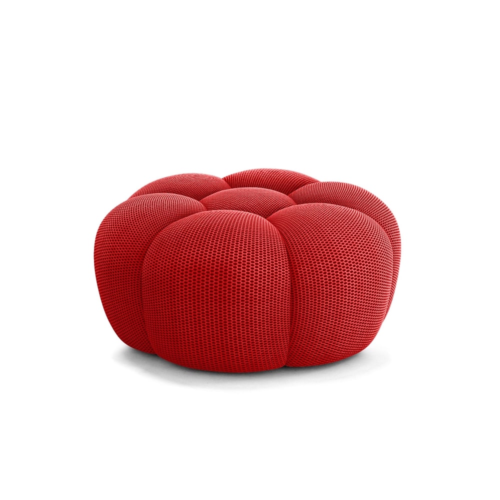 Pouf Bubble Compressé Rouge